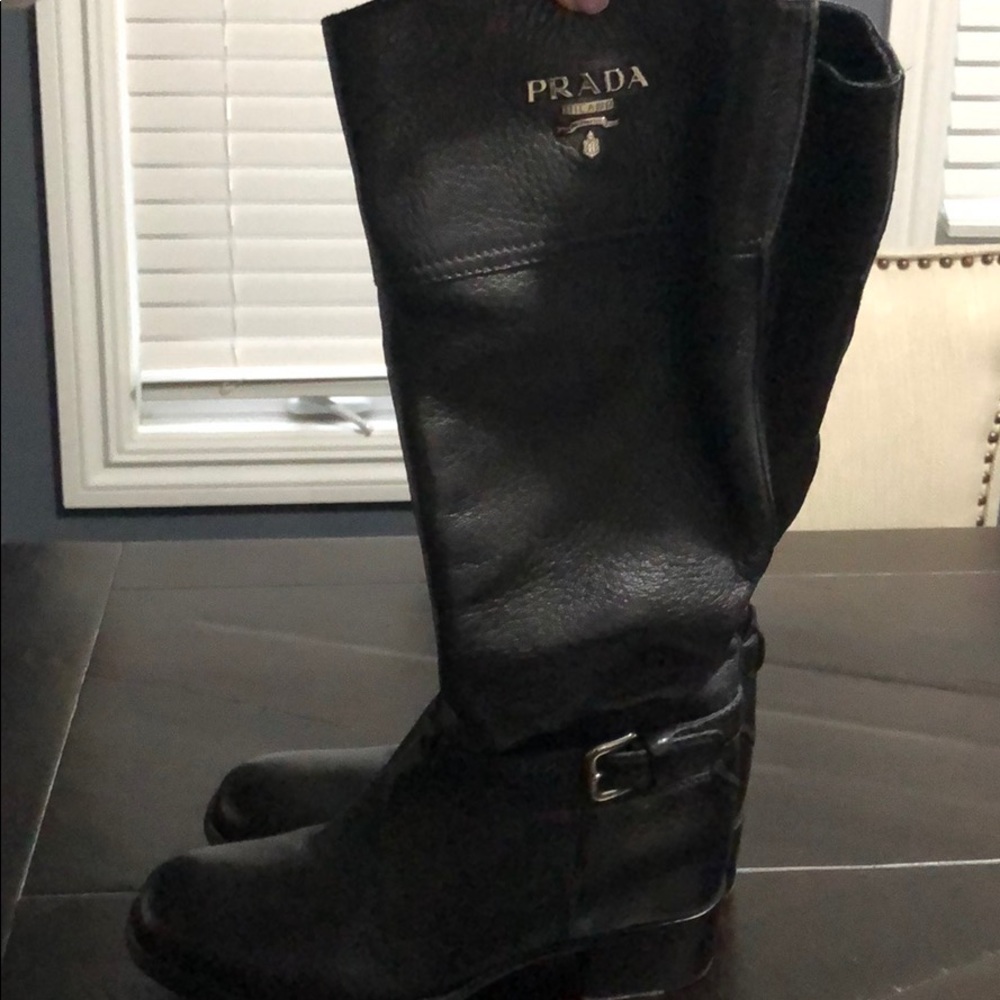 Prada leather boots